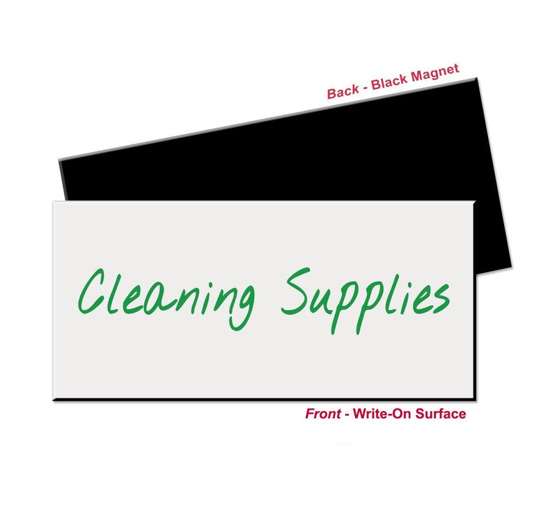 NapTags Write-On Magnetic Rack/Shelf Labels White 4 x 2/10/Pk - Made in The USA! - Image 2